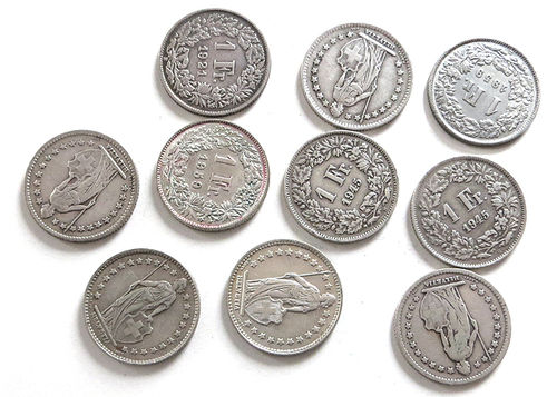 • 1 Schweizer Franken 1875-1967